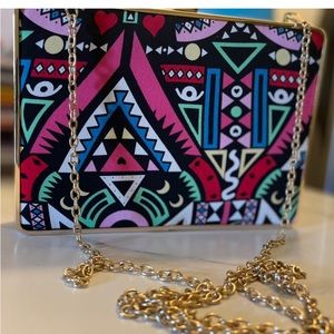 Vintage colorful clutch